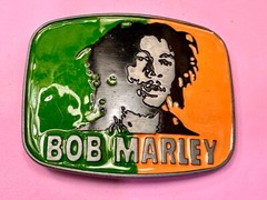 Bob Marley Rasta Multicolor Green Orange One Love Metal Belt Buckle