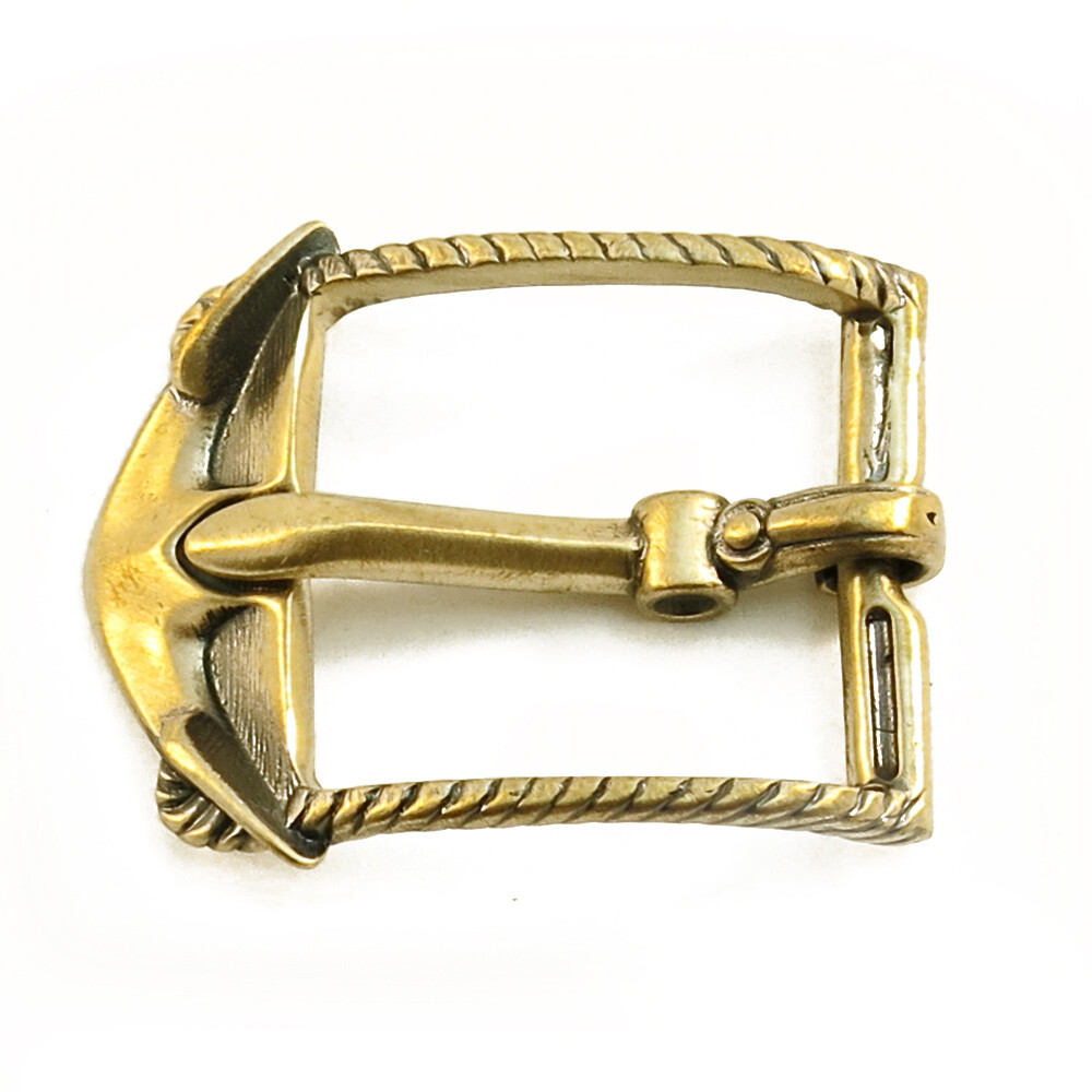 Brass belt buckle Anchor, Handmade pin type Buckle, Frame type buckle, Marine