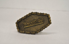 VTG Brass GoldWing Belt Buckle 1976 Great American Buckle Co Motorcycle Chain