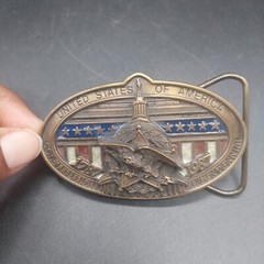 United States of America Constitution Bicentennial Belt Buckle Eagle Flag Ltd Ed
