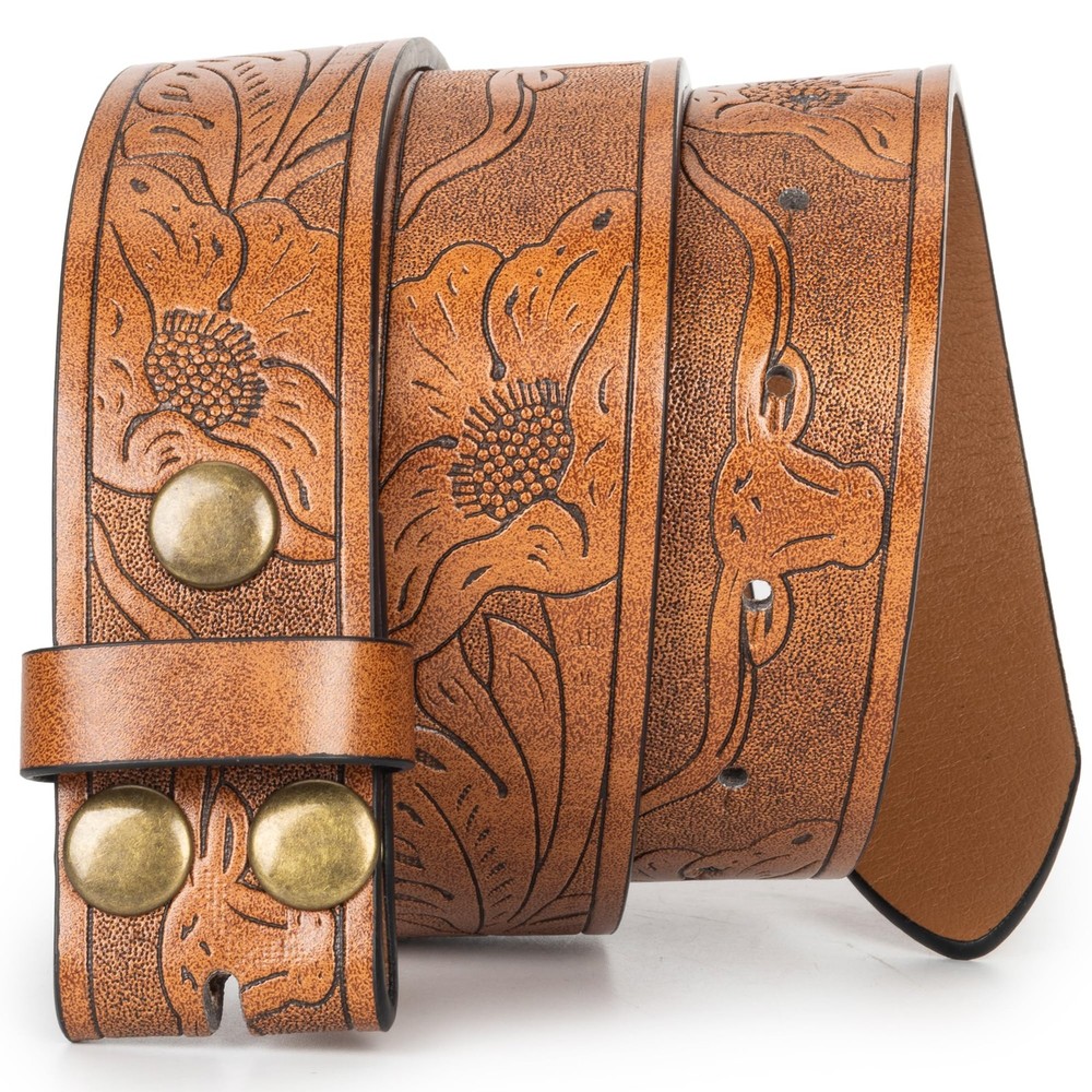 IZUS Classic Retro Belt Strap 47&Prime;Belt for 36&Prime;-40&Prime; waist, Brown-western