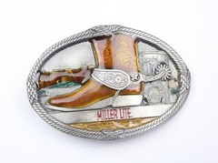 American LEGENDS Foundry Boot w/ Spurs 1994 Miller Brewing Co. MB-7 Buckle