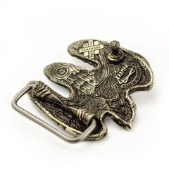 German silver belt buckle Fighting Falcon, Hunting falcon sculptural belt buckle