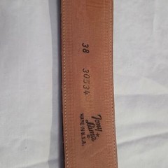 Vintage Tony Lama Belt by Holland San Angelo Sterling Silver and 14k Gold Buckle