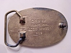Vintage 1983 Man&rsquo;s Best Friend (Budweiser) NAP Inc. Solid Brass F09 Belt Buckle