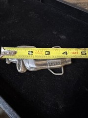 VINTAGE 1978 Indiana Metal Craft CUT-OUT SPORTS CAR BELT BUCKLE