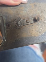 VINTAGE COLT REVOLVERS BRASS BELT BUCKLE ~ GW13 ~ ANTIQUE FINISH ~ WESTERN ~ EUC