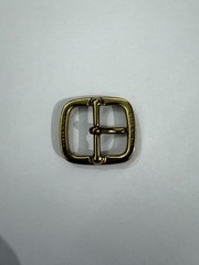 Solid Brass Raw Brass Center Bar Belt Buckle Made in Italy Fits 1&Prime; Belt Strap