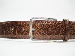 Sterling 925 buckle 1.5&Prime; Genuine Alligator belt sizes 32 to 44 SHANTPETER U.S.A.