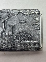 Vintage Ultra Ent Deer Buck Outdoor 1986 Belt Buckle Artist Paula Freed Collect