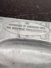 Goodyear Belt Buckle Blimp Zeppelin Silver Tone 1974 Vintage