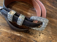 Douglas Magnus James Reid Style Sterling Silver Belt Buckle 31-33-1.25/.75”✅