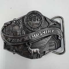 Vintage 1986 Siskiyou New Hampshire State Seal Belt Buckle S-55 Made in USA