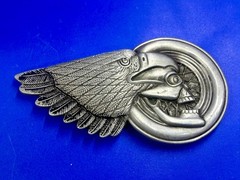 Eagle Head Wing Skull Motorcycle Wheel Rim Biker Punk Vibe Belt Buckle