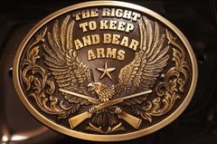 Nocona Belt Buckle Eagle The Right To Keep and Bear Arms 37964