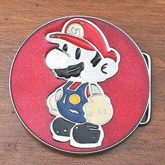 Vintage Collectible Super Mario Color Metal Belt Buckle