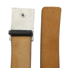Louis Vuitton M6812T Sun Tulle Jeans Logo Buckle Leather Belt Black Used