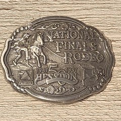 Choice Hesston Belt Buckle – Miniature Collection Buckle – National Finals Rodeo