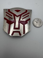 Transformers Autobot Red Chrome Design Belt Buckle Movie Character Read
