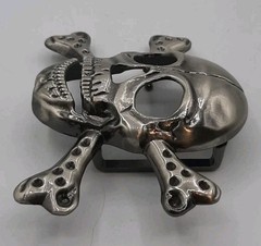 Skull Belt Buckle Skeleton Gothic Metal Biker 3d Authentic Punk Bones Death Drag