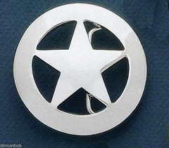 Ranger Style Badge Belt Buckle (Silver)