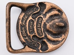 Tech Ether Guild « Lotus » Vintage Solid Brass Belt Buckle