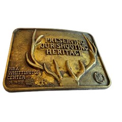 Vintage NRA belt buckle Preserving our Shooting Heritage NRA Whittington Center
