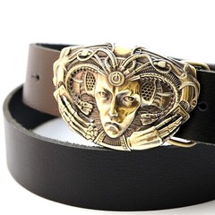 Medusa Gorgon 2.0 belt buckle, Medusa Gorgon solid brass belt buckle