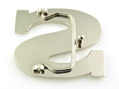INITIAL « S » METAL STAINLESS STEEL BELT BUCKLE