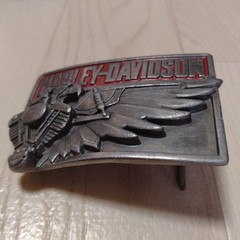 Harley-Davidson Belt Buckle, Vntage Engine Frame Wing Motifs G-88 Harmony 1989