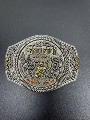 Pendleton Whisky 2021 “Let’er Buck” Belt Buckle- Montana Silversmiths- New
