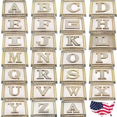 New Men Women Western Initial Rodeo Letter A-Z Silver Gold Metal Antiqued Mirror