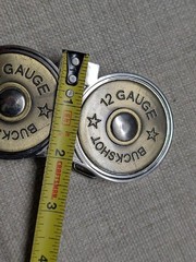 vintage SHOTGUN belt buckle 12 GUAGE buckshot GUN hunting shooting WESTERN