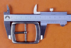 Heavy Duty Silver Finish Center Bar Replacement DIY Belt Buckle Fits 38mm Belts