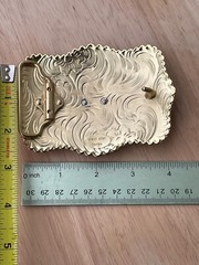 Western Buckle Silver Gold Red Black Red Horse Cowboy Buckle 2 » Hebilla Vaquero
