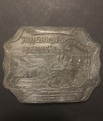 Vintage America’s Hero’s Fire Department Belt Buckle, Oregon