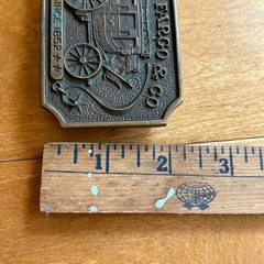 Wells Fargo and Co Stagecoach Brass Belt Buckle Vintage 1973