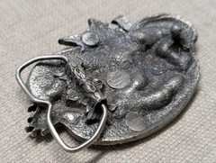 vintage USA made BIKER belt buckle LIVE TO RIDE america EAGLE motorcycle western