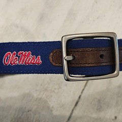 Jack Mason Old Miss Rebels Needlepoint Belt – Size 42×1.15&Prime;