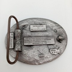 Acoustic Guitar 1998 Belt Buckle Walnut Valley Festival 27th Winfield KS Music F