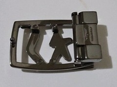 AUTH. SALVATORE FERRAGAMO GUNMETAL SF BELT BUCKLE FOR 1.3&Prime; WIDE BELT STRAP