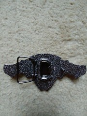 Guns And Bullet Shaped Belt Buckle w/clear stone & Bottle opener