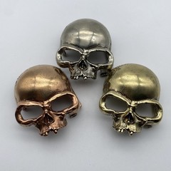 Copper Casted Skull Buckle Handmade Leather Belt DIY Fastener Buckle