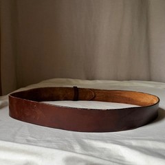 Vintage Brown Leather Ranger Belt Brass Buckle Western Distressed 1.75&Prime; 38-42