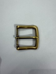 Solid Brass Satin Brass Belt Buckle Made in Italy Fits 1.57&Prime; Belt Strap