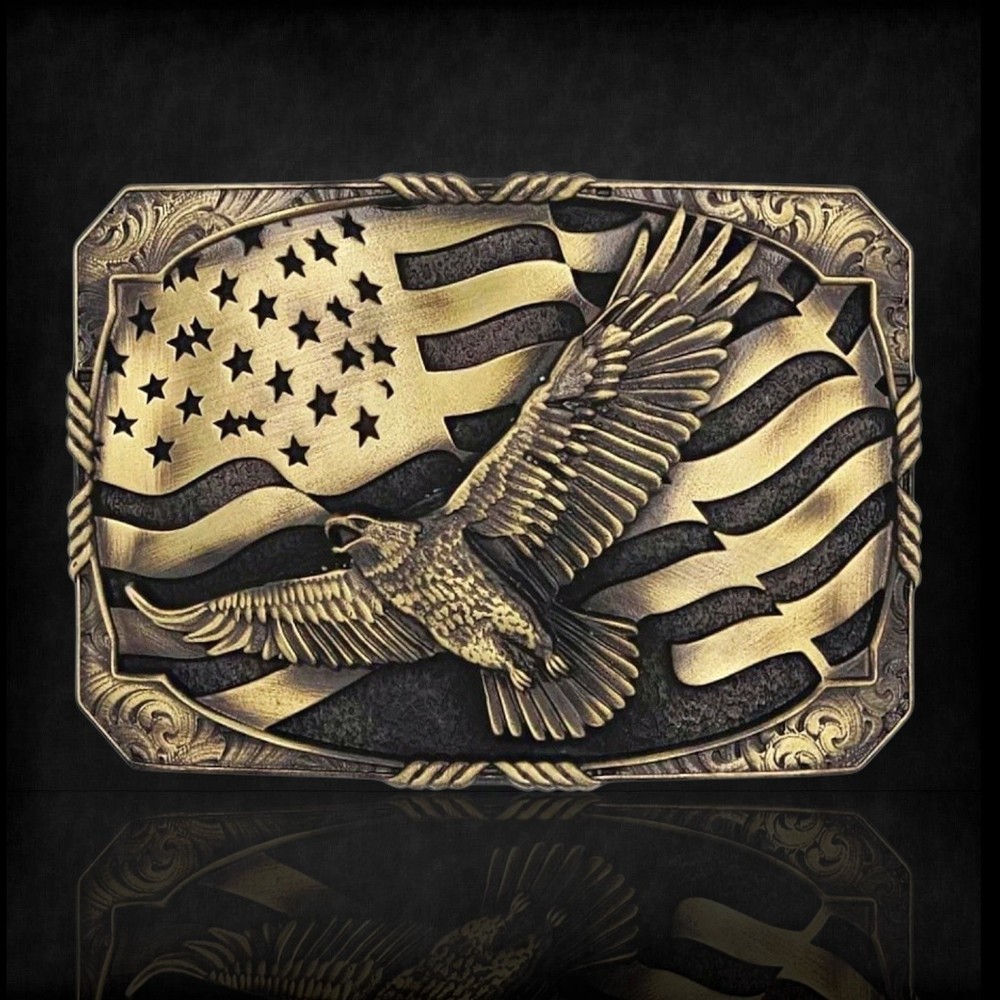 Montana Silversmiths Forever Free Heritage Attitude Belt Buckle NEW NWT