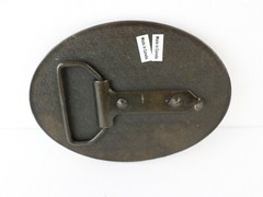 Curtiss Wright Flow Systems Bronze Airplane Belt Buckle Industrial Advertising