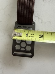 Grip6 Gray Honeycomb Buckle w/ Brown 1” Wide Tactical Nylon Belt – 48&Prime; Long