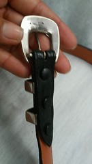 H.SCH sterling silver 925 buckle Sunset Canyon alligator belt Horst Schrader