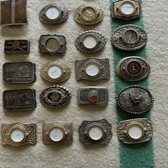 Vintage Belt Buckles WESTERN OIL GAS NAVAJO NATIVE